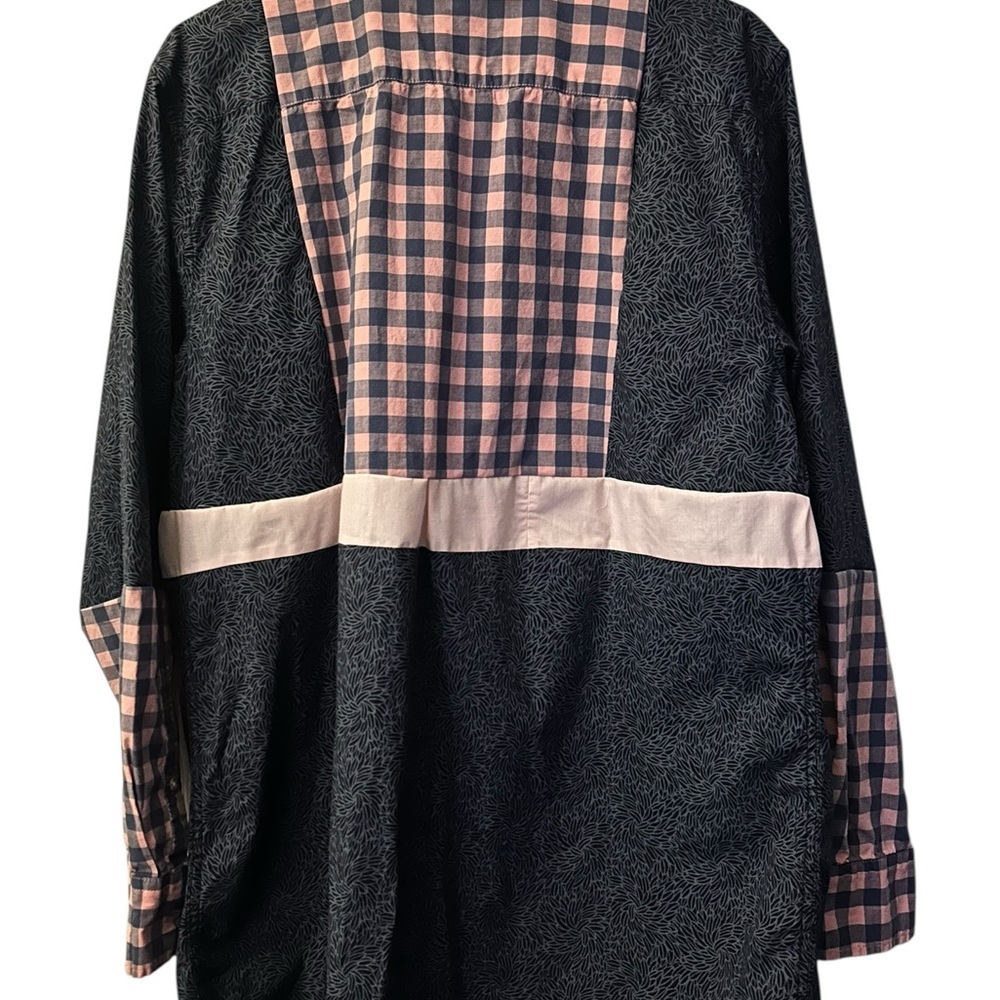 Upcycled Pink and Blue Shirt/Duster - Picture 6 of 6